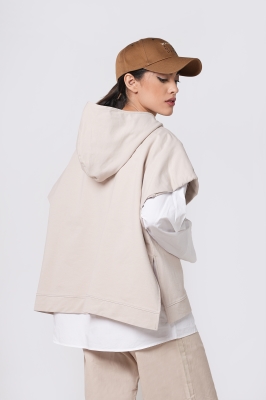 هودی دو رنگ ترکیبی ساده زنانه