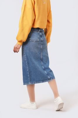 دامن جین بلند ساده زنانه