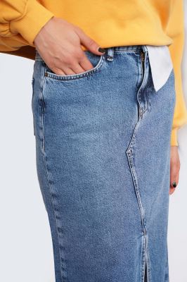 دامن جین بلند ساده زنانه