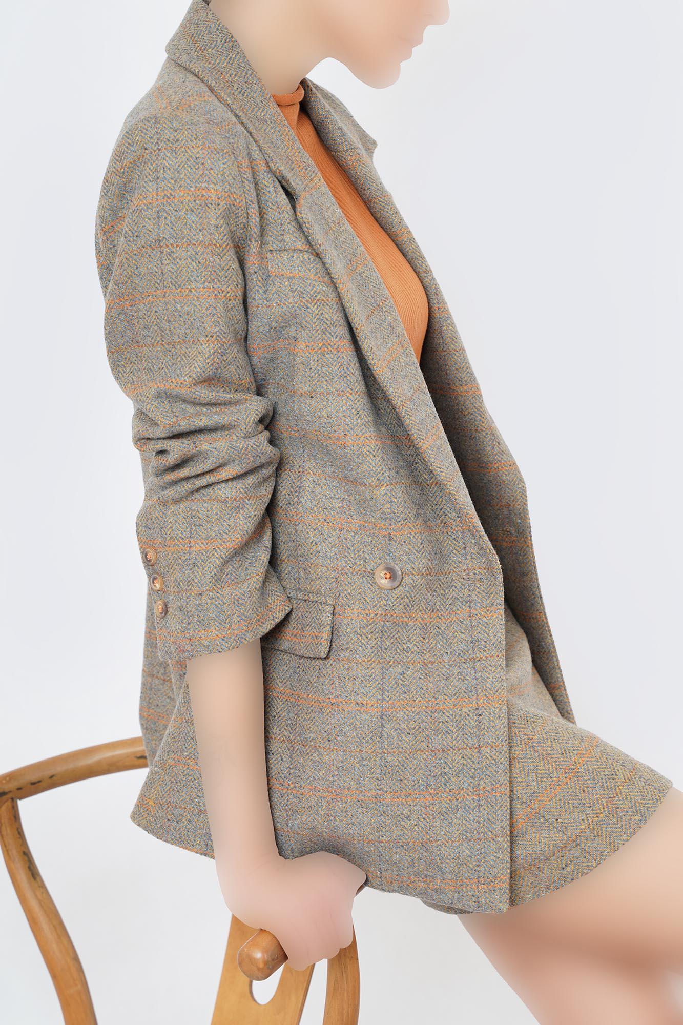 کت پشمی جناغی زنانه