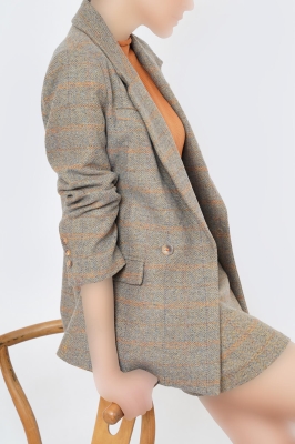 کت پشمی جناغی زنانه