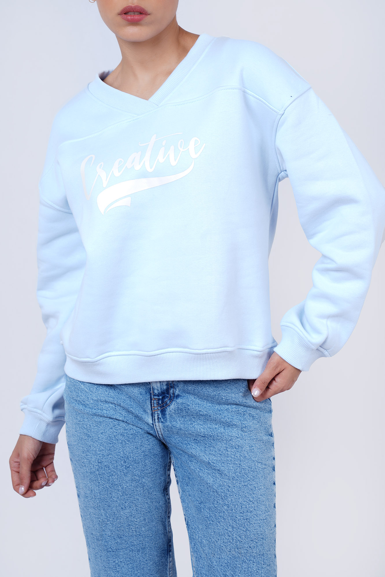 تیشرت آستین بلند چاپی زنانه