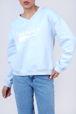 تیشرت آستین بلند چاپی زنانه