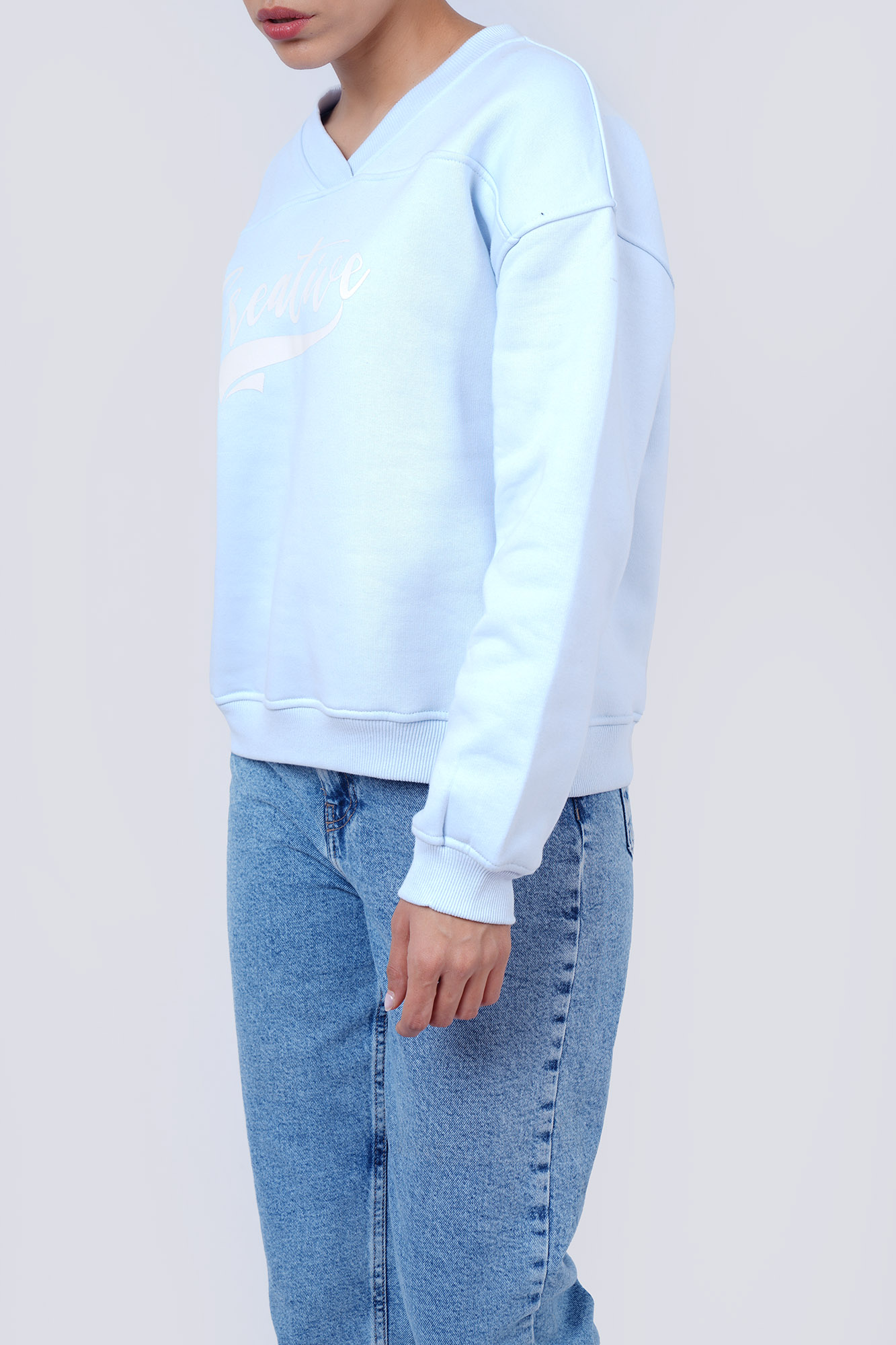 تیشرت آستین بلند چاپی زنانه