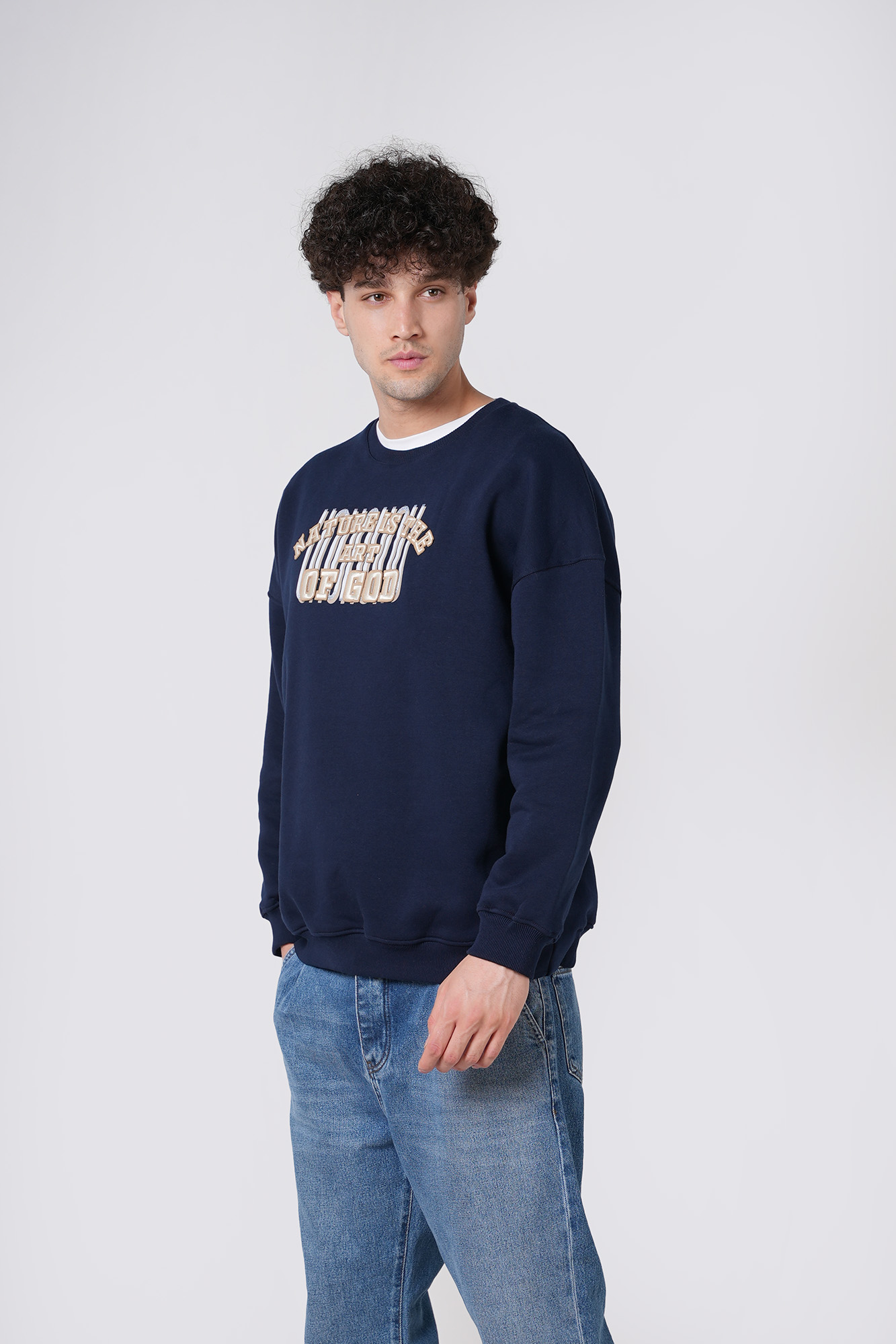 تیشرت آستین بلند چاپی مردانه