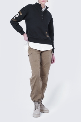 تیشرت آستین بلند گلدوزی زنانه