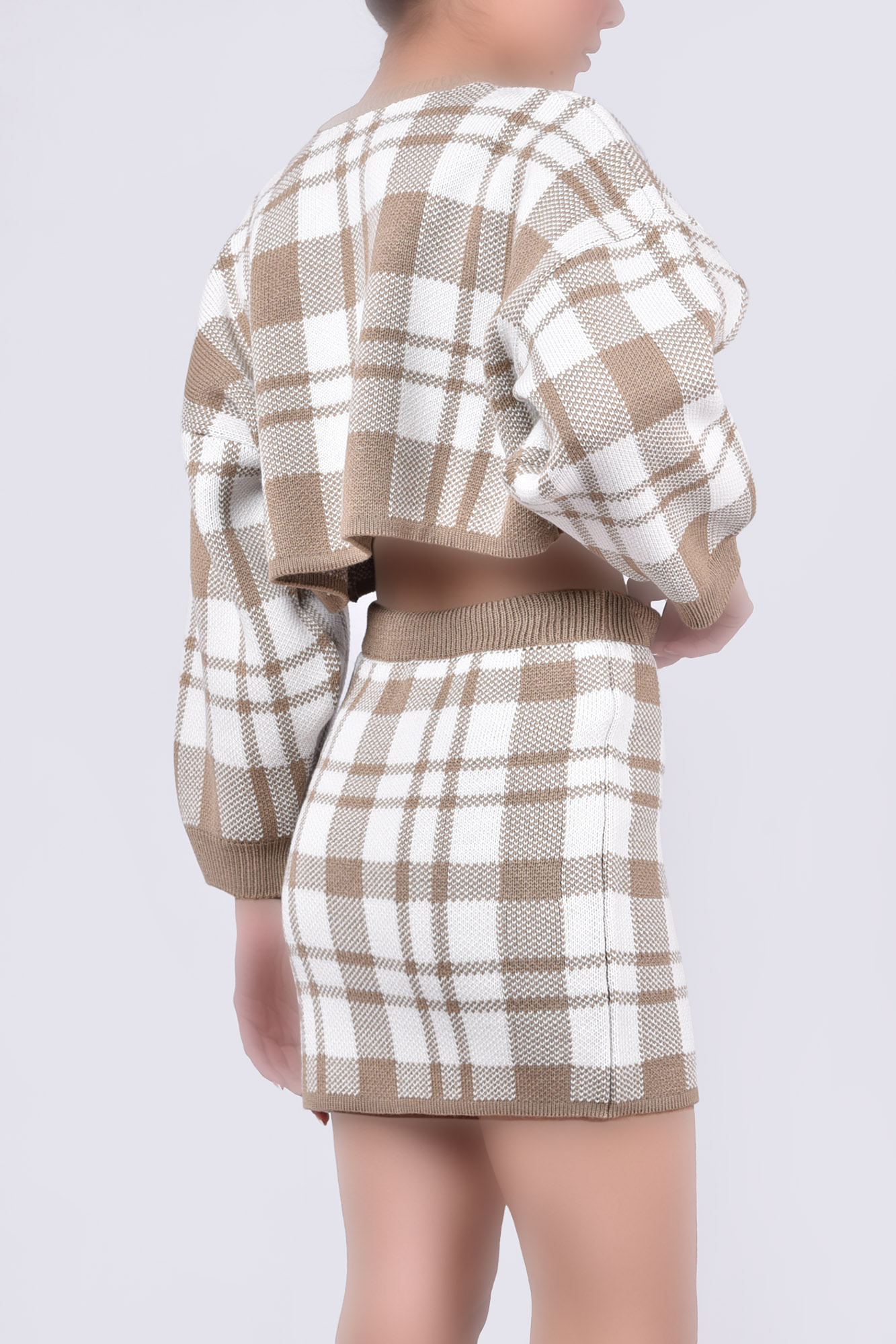 ست تیشرت و دامن بافت زنانه