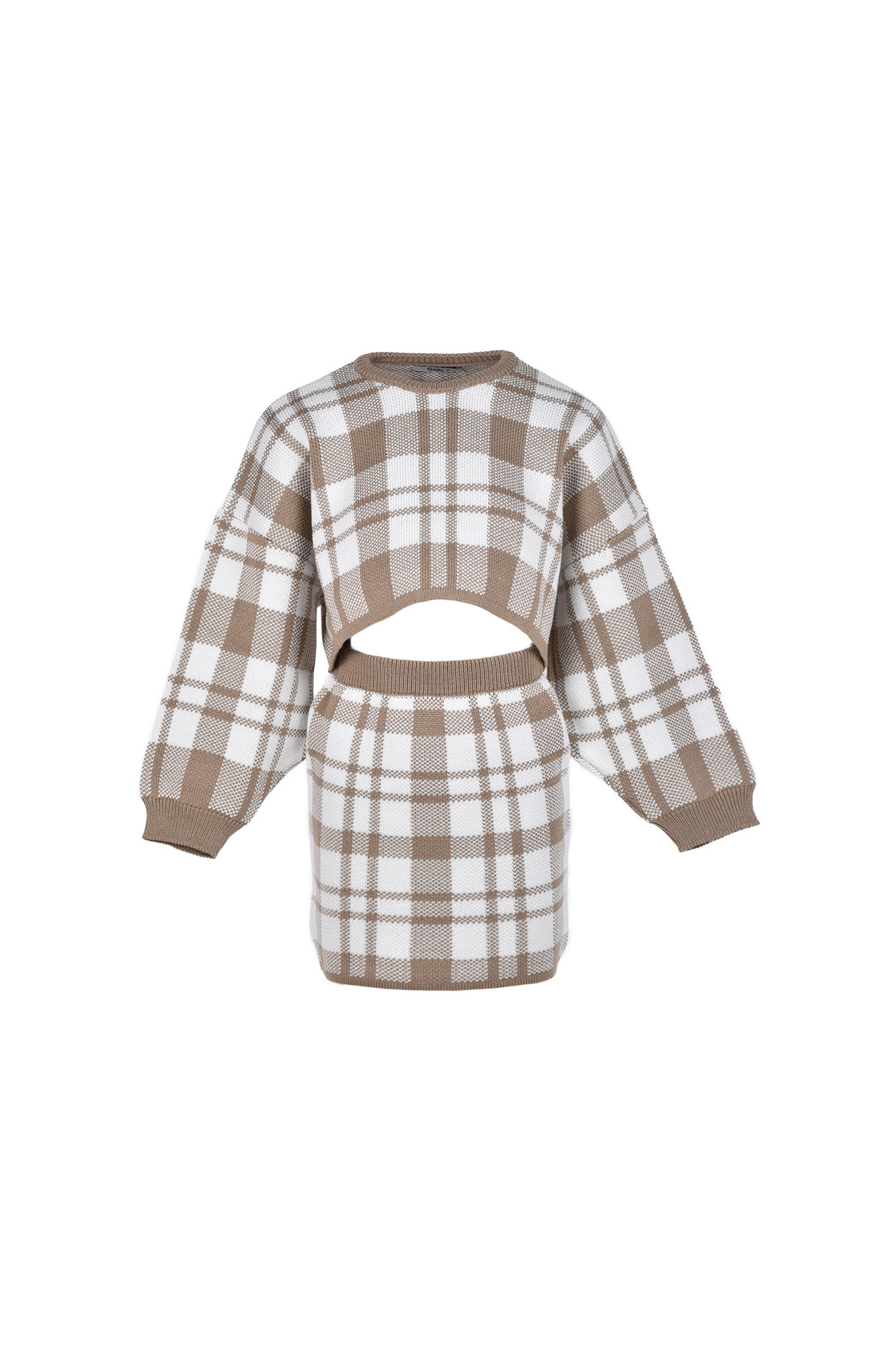 ست تیشرت و دامن بافت زنانه