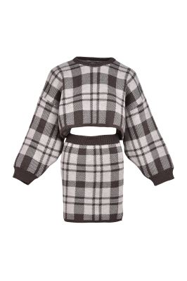 ست تیشرت و دامن بافت زنانه