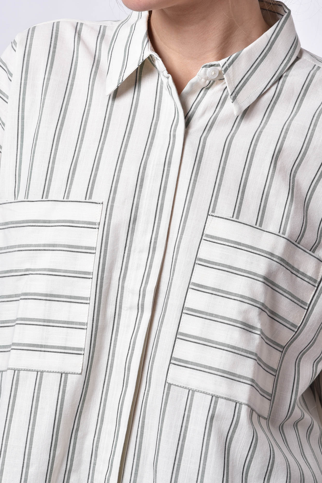 شومیز آستین بلند راه راه زنانه