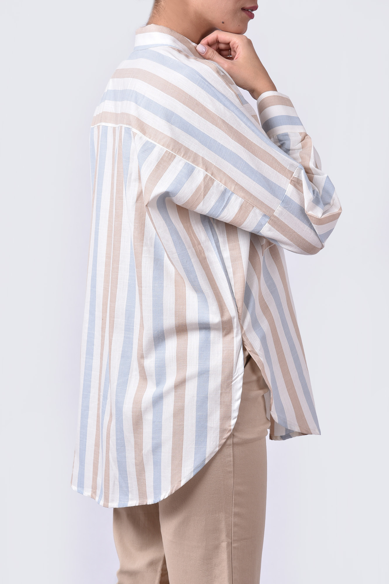 شومیز آستین بلند راه راه زنانه