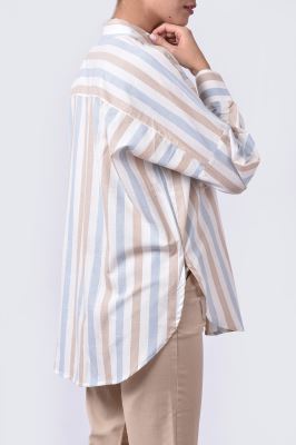 شومیز آستین بلند راه راه زنانه