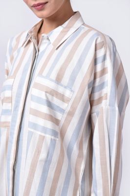 شومیز آستین بلند راه راه زنانه