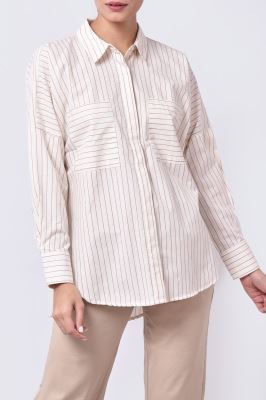 شومیز آستین بلند راه راه زنانه