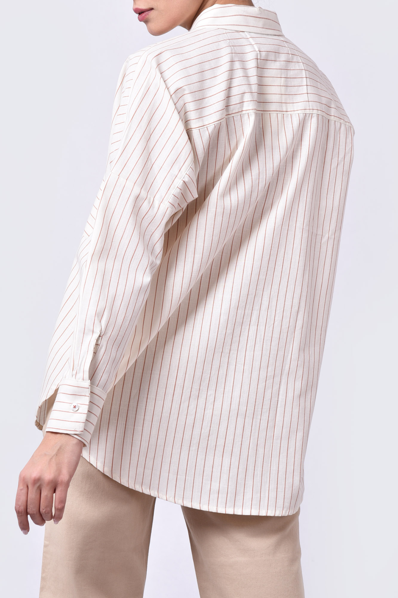 شومیز آستین بلند راه راه زنانه