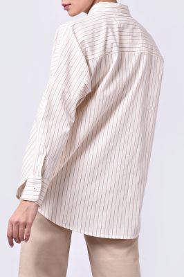 شومیز آستین بلند راه راه زنانه