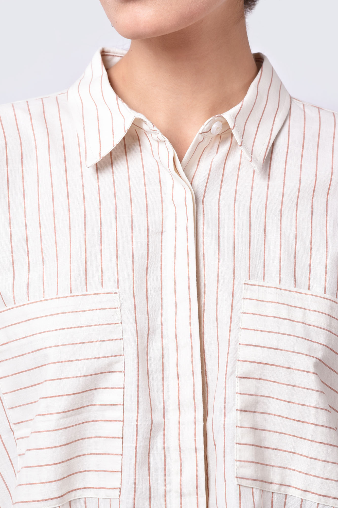 شومیز آستین بلند راه راه زنانه