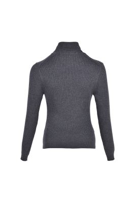 بافت یقه اسکی ساده زنانه