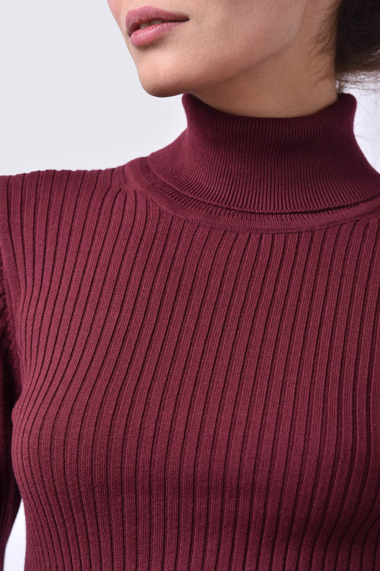 بافت یقه اسکی ساده زنانه