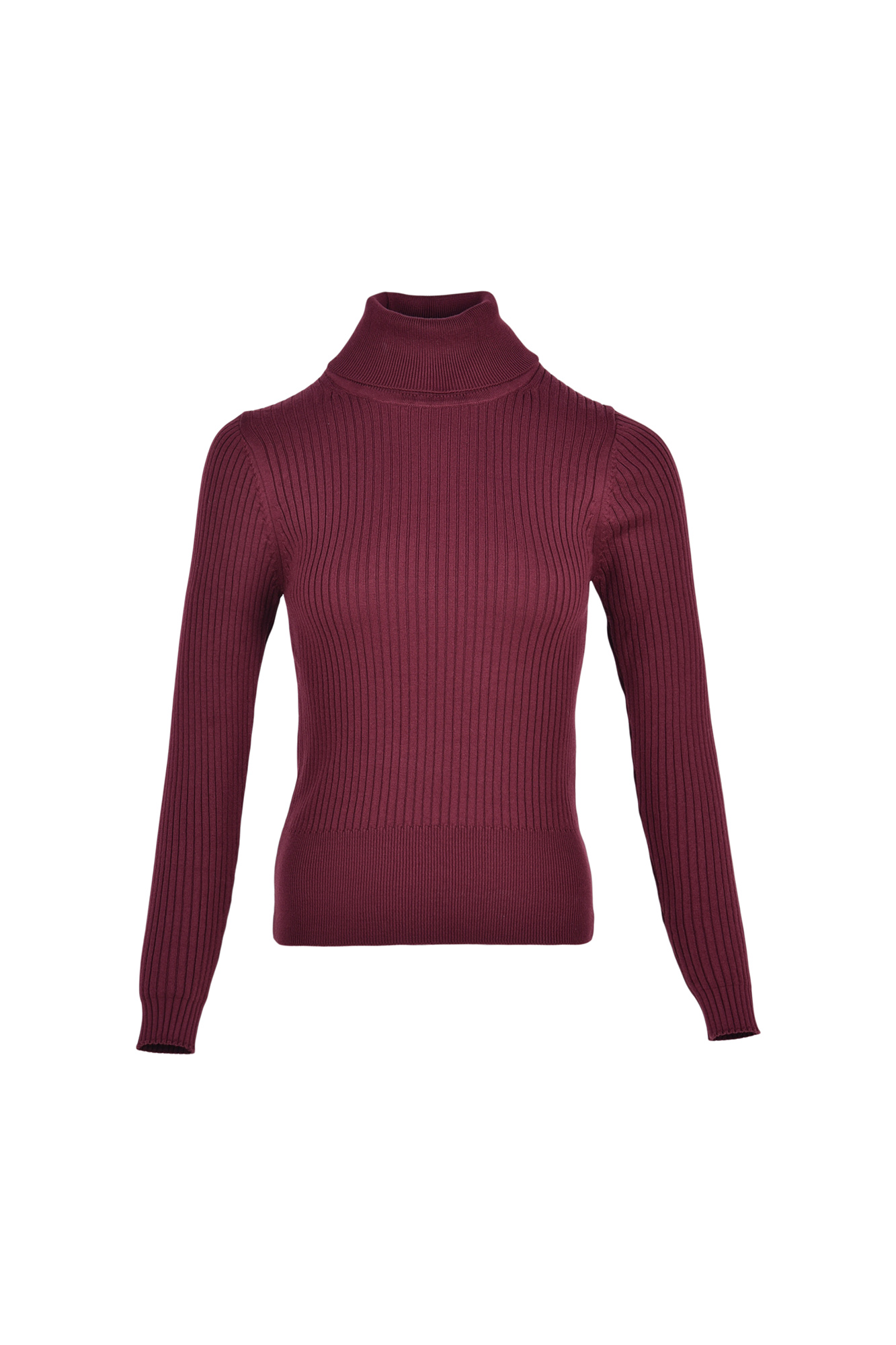 بافت یقه اسکی ساده زنانه