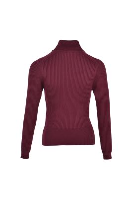 بافت یقه اسکی ساده زنانه