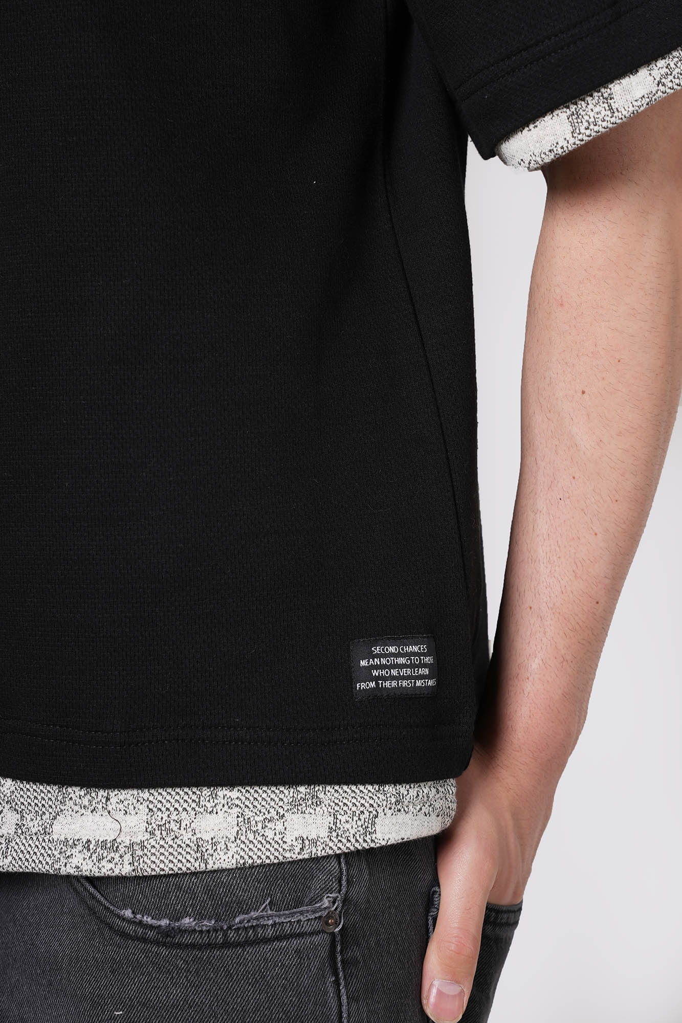 هودی آستین کوتاه طرحدار مردانه