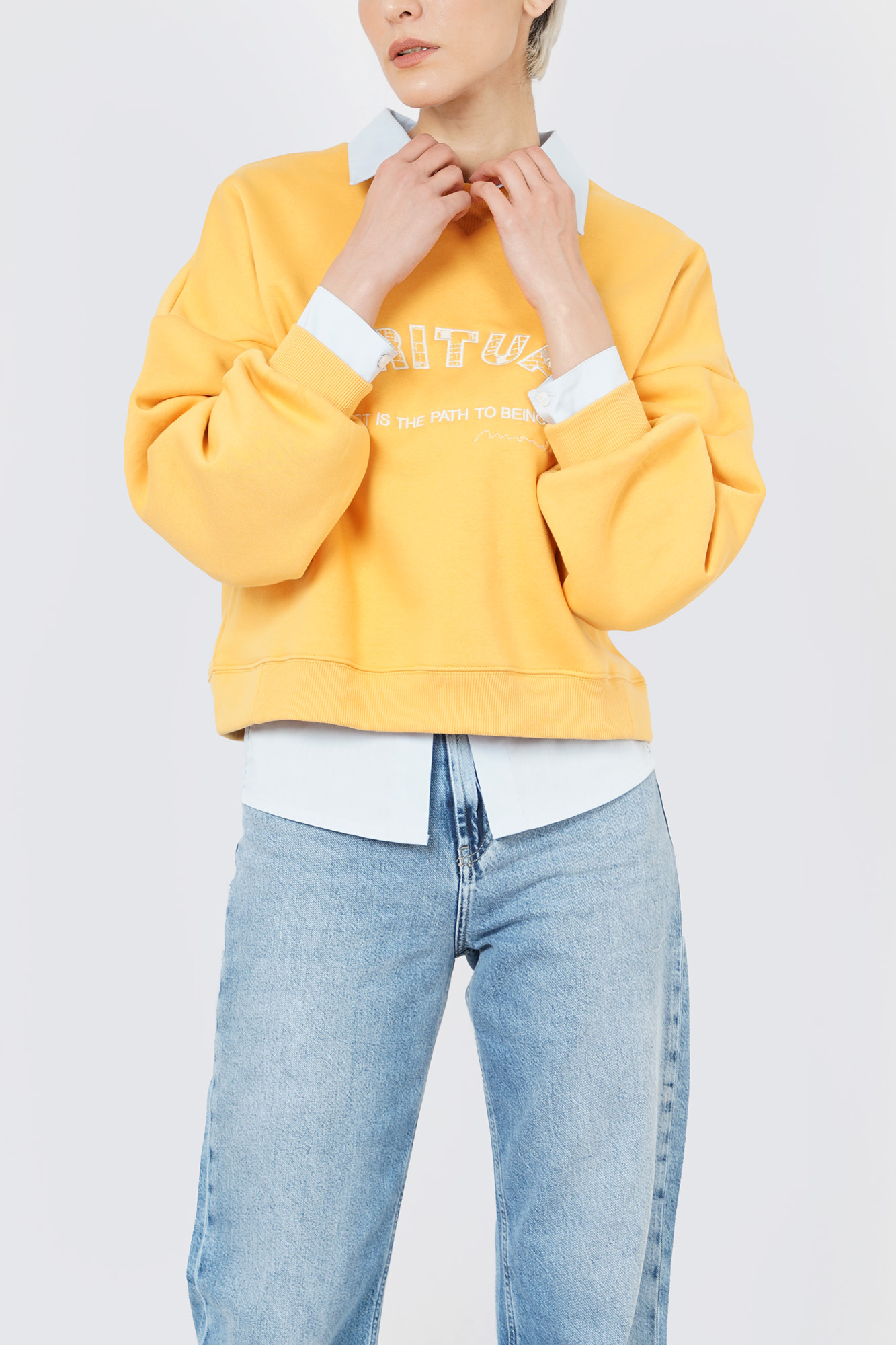 تیشرت آستین بلند گلدوزی زنانه