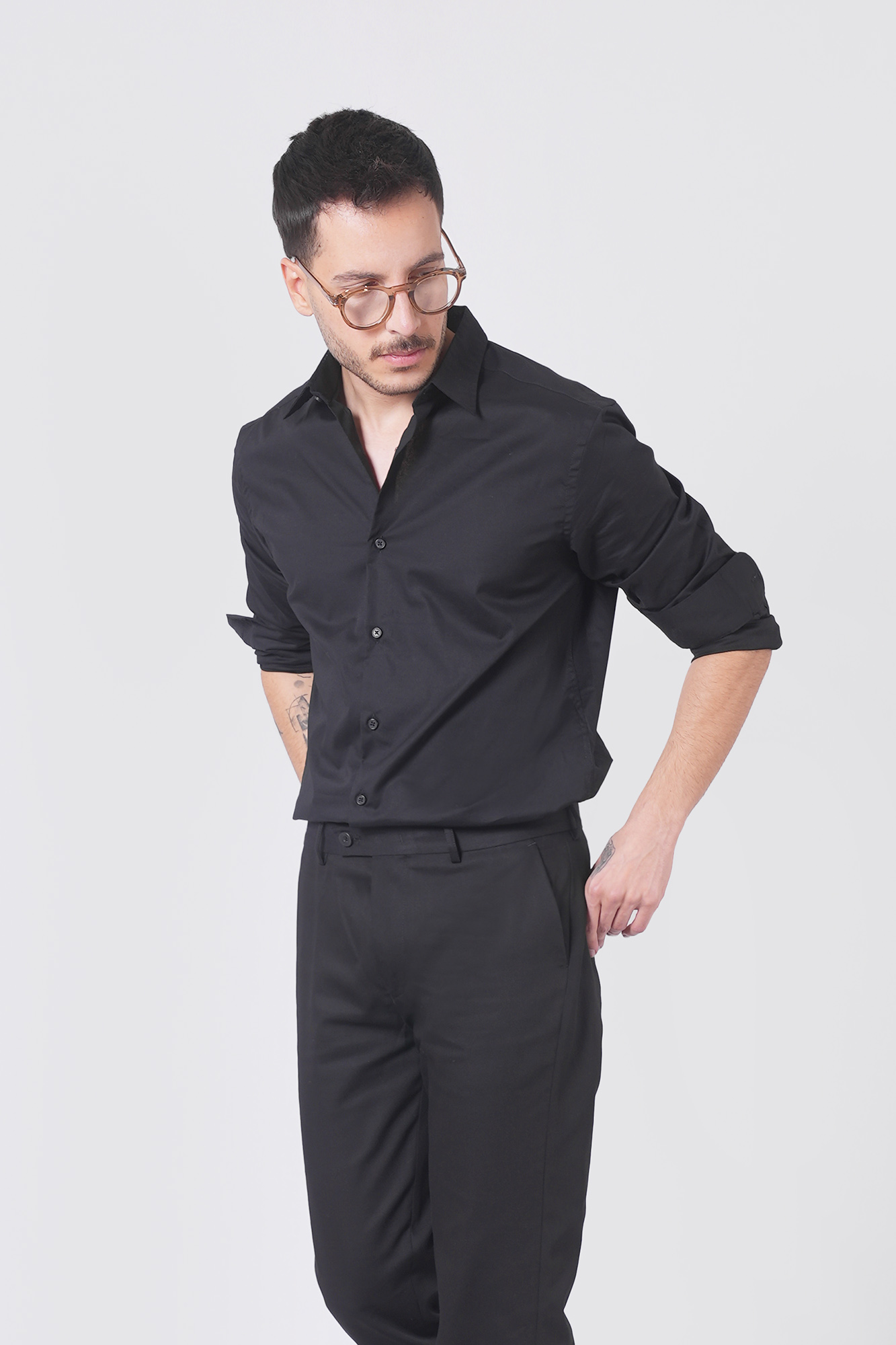 پیراهن آستین بلند ساده مردانه