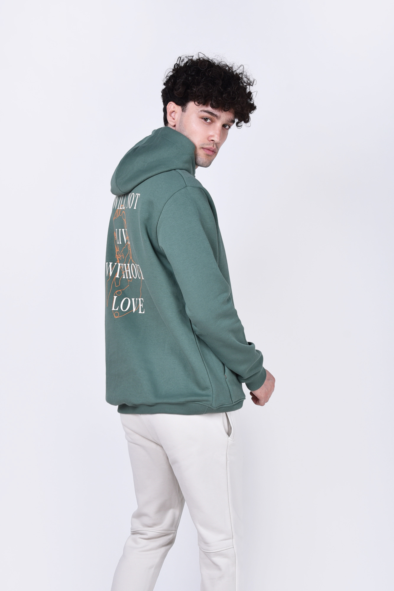 هودی آستین بلند چاپی مردانه