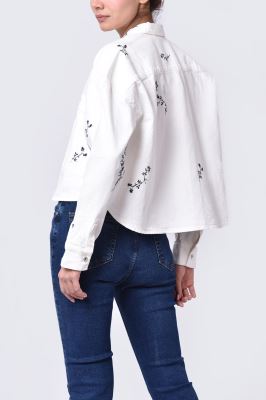 شومیز آستین بلند گلدوزی زنانه