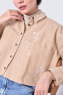 شومیز آستین بلند گلدوزی زنانه