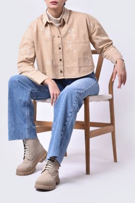 شومیز آستین بلند گلدوزی زنانه