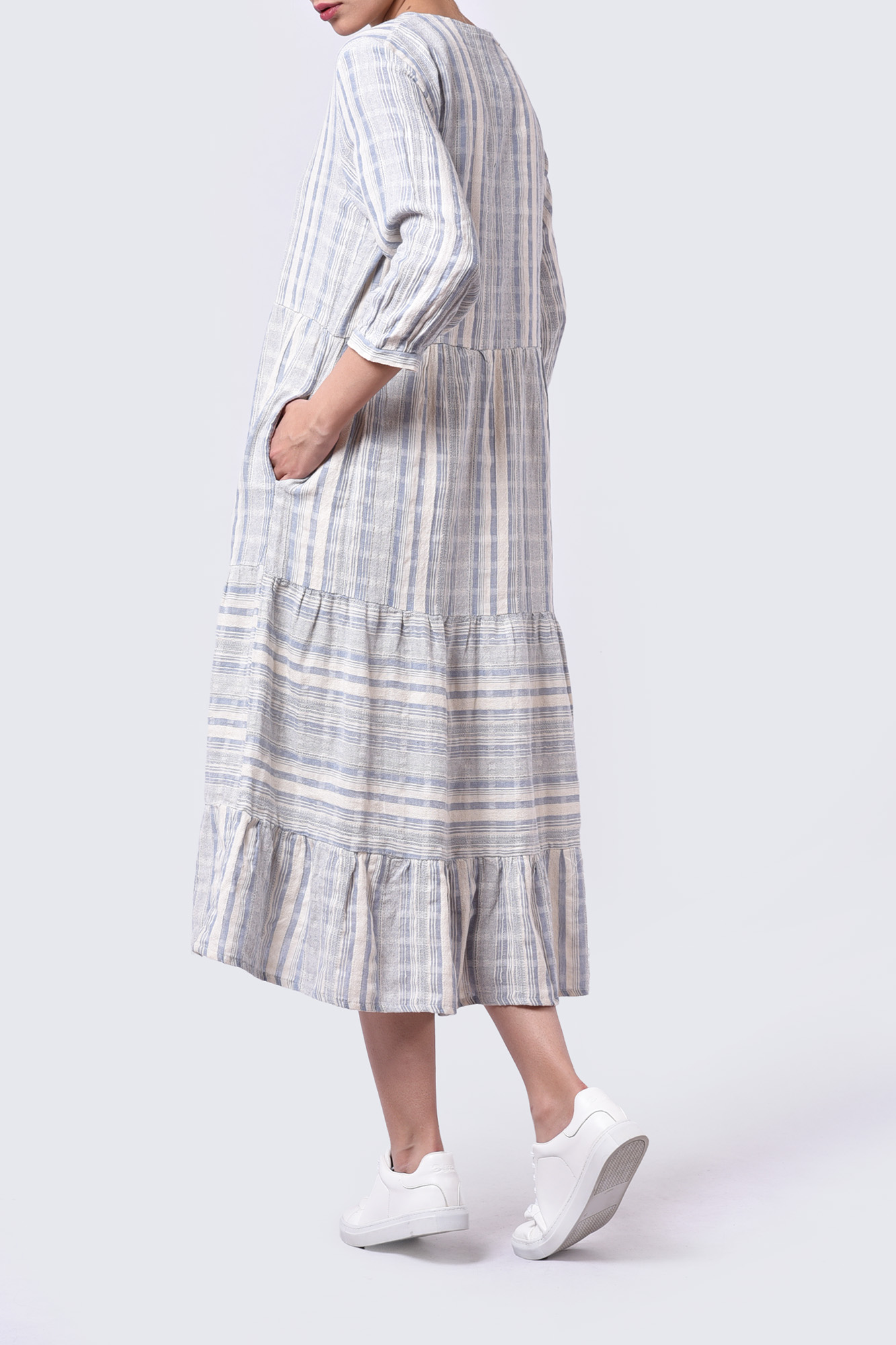 مانتو غیر رسمی راه راه زنانه