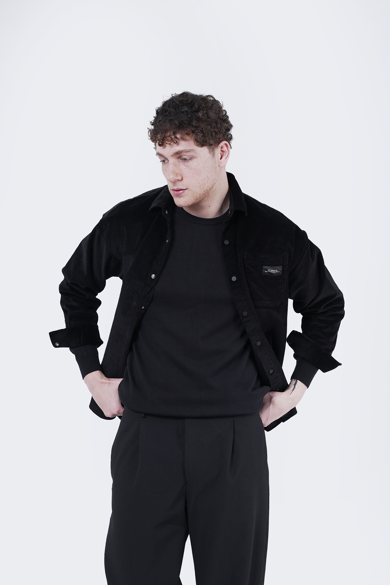 پیراهن آستین بلند ساده مردانه