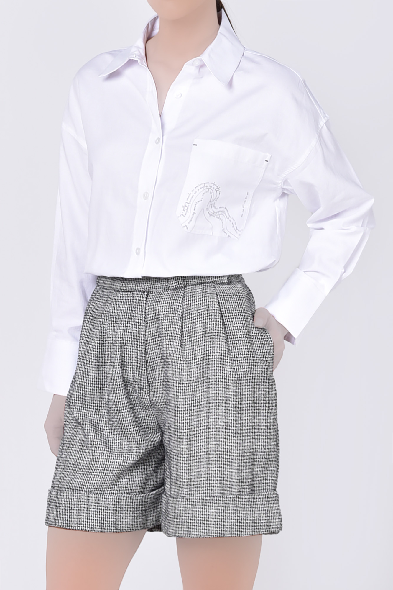 شومیز آستین بلند چاپی زنانه