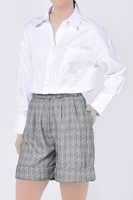 شومیز آستین بلند چاپی زنانه