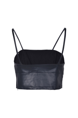 تاپ چرم ساده زنانه