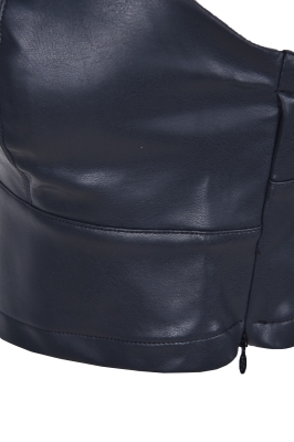 تاپ چرم ساده زنانه