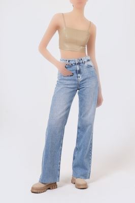 تاپ چرم ساده زنانه