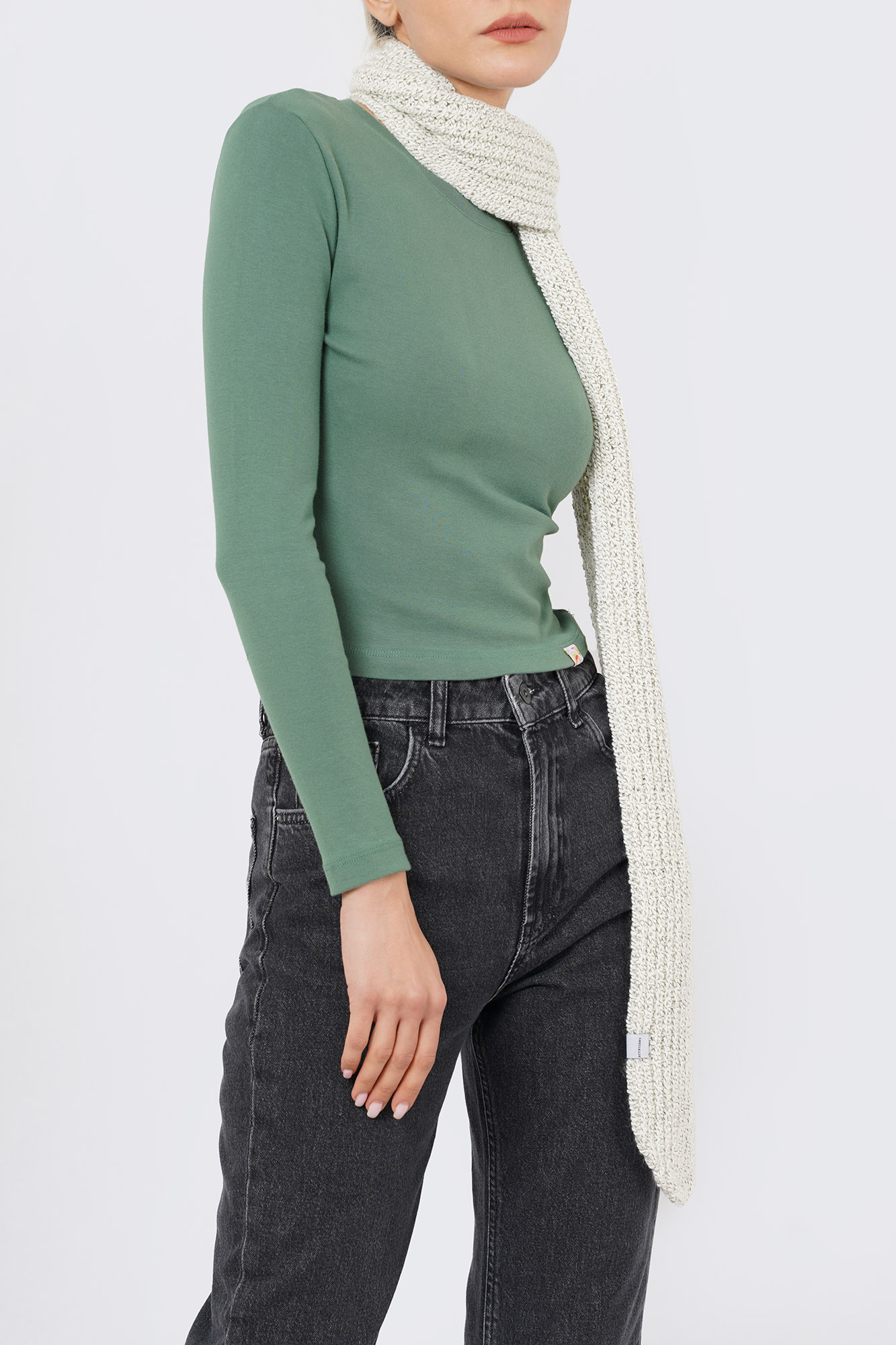 تیشرت آستین بلند ساده زنانه