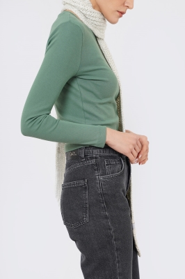 تیشرت آستین بلند ساده زنانه