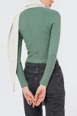 تیشرت آستین بلند ساده زنانه