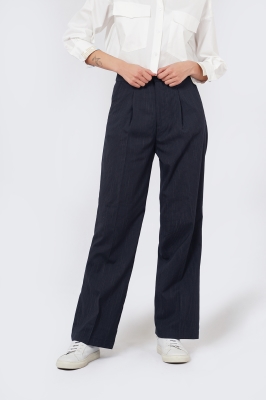 شلوار پارچه ای راه راه زنانه