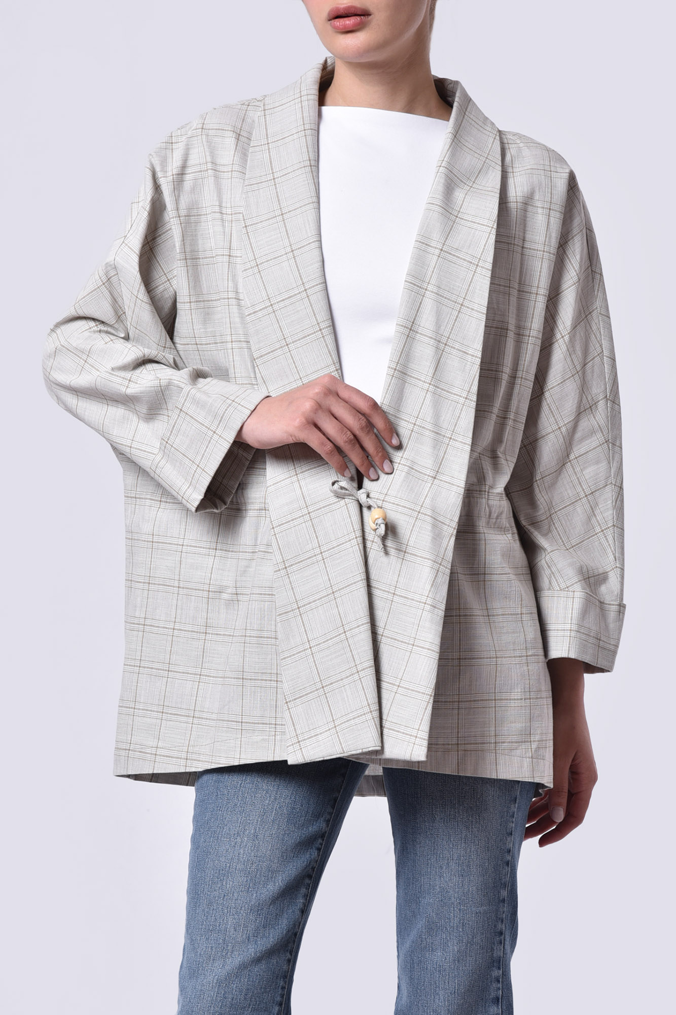 مانتو غیر رسمی چهارخانه زنانه