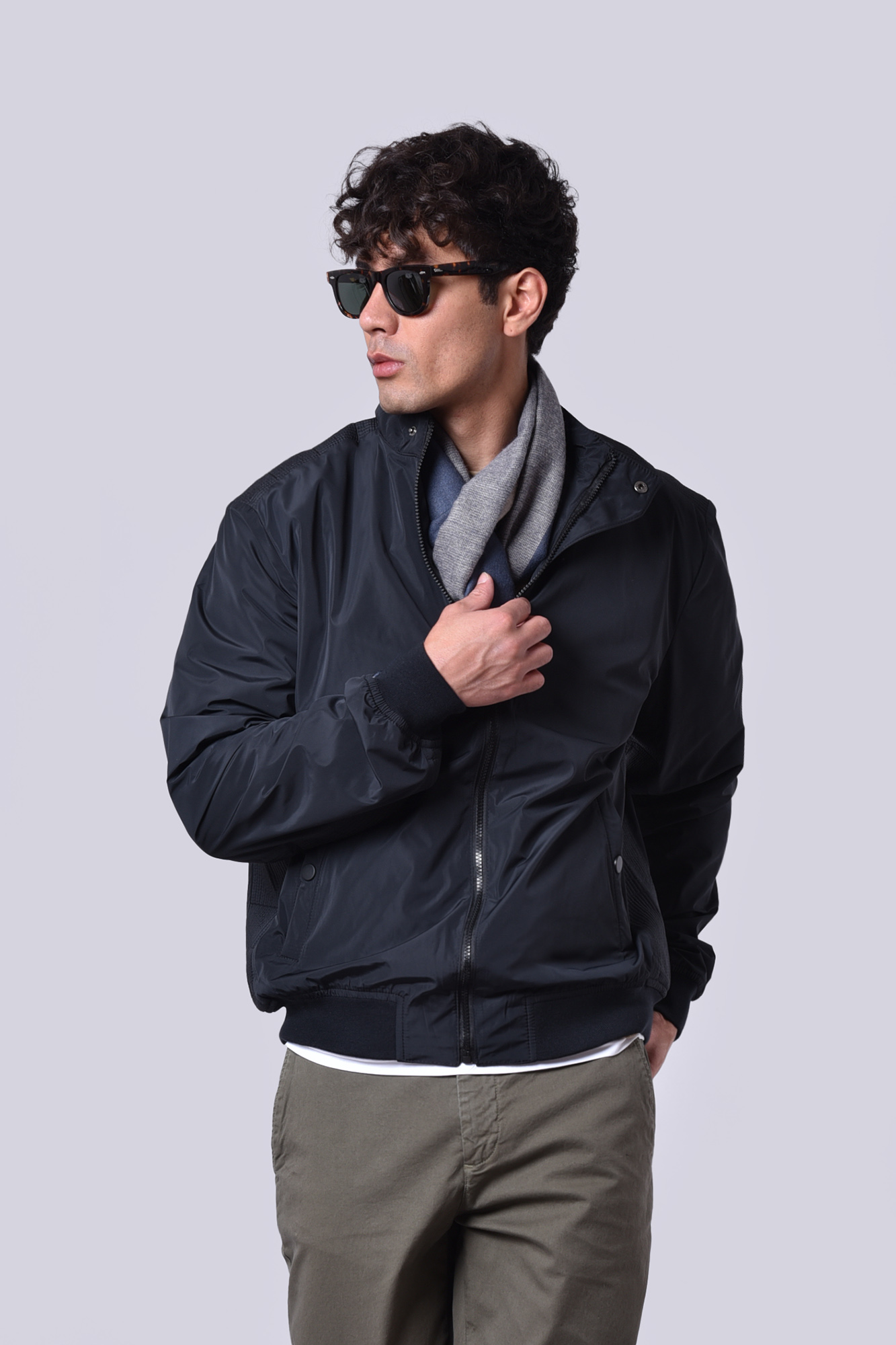 کاپشن کوتاه ساده مردانه