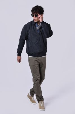 کاپشن کوتاه ساده مردانه