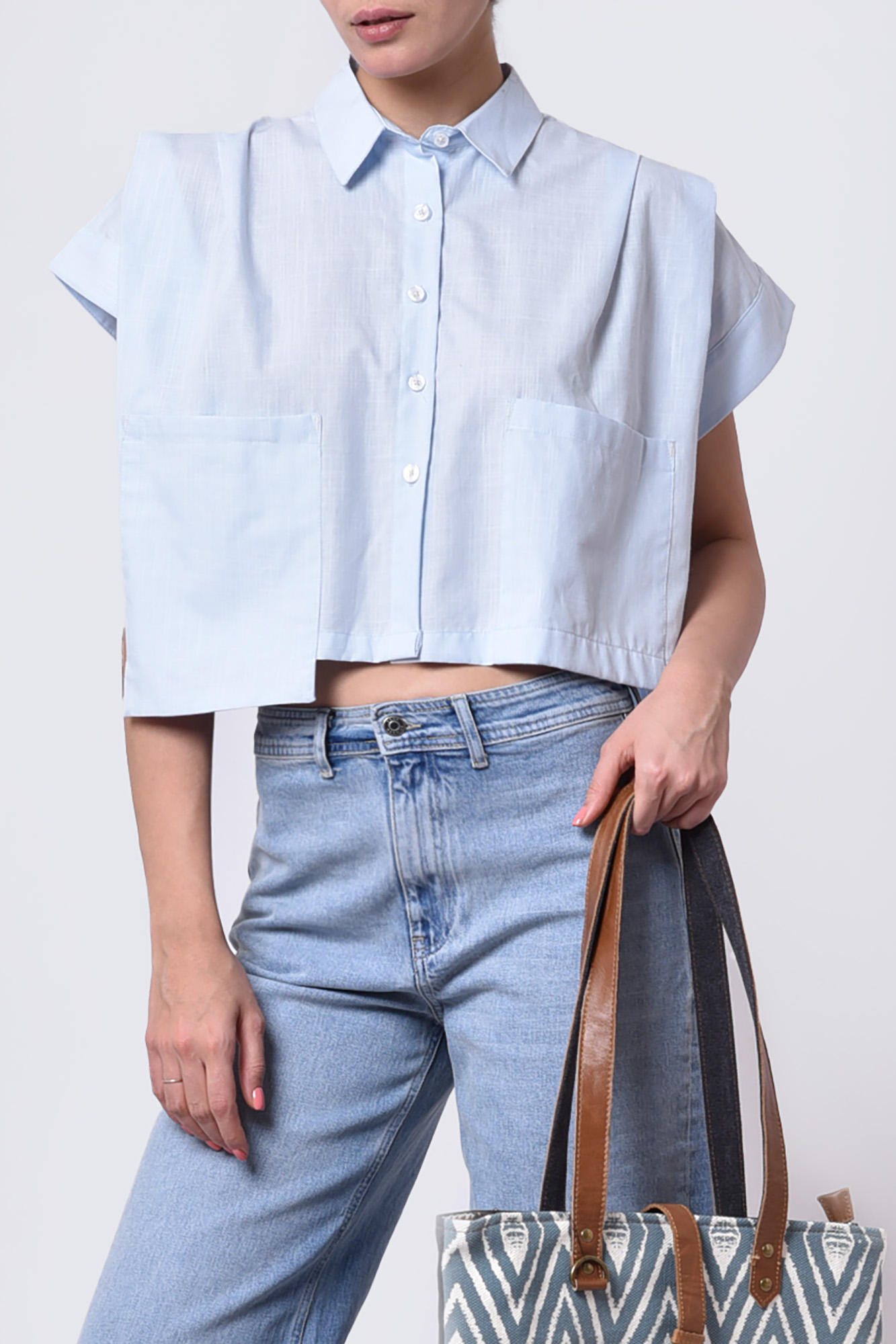 شومیز آستین کوتاه ساده زنانه