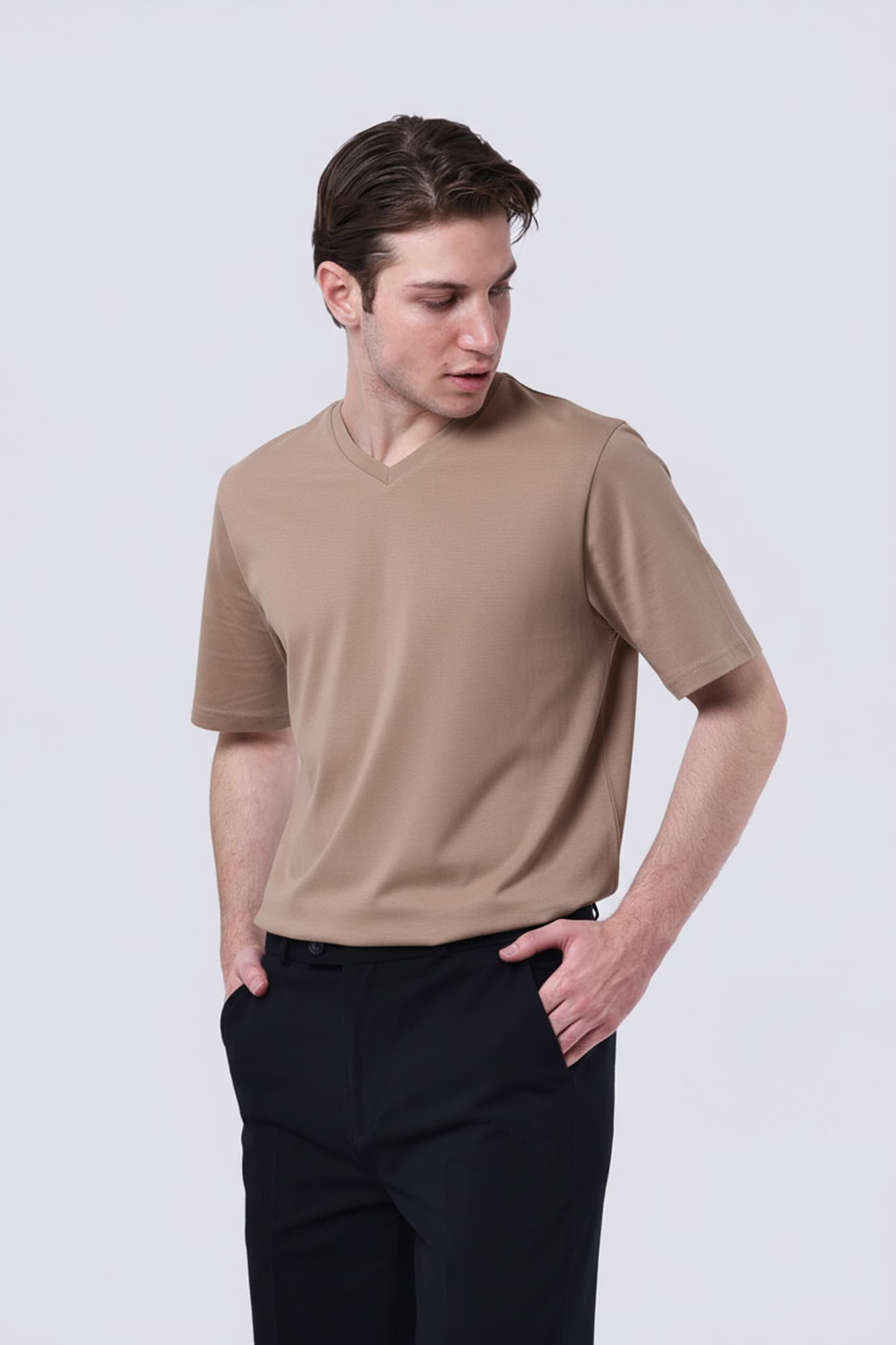 تی شرت یقه هفت بیسیک