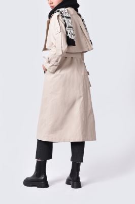 بارانی (ترنچ کت) ساده زنانه