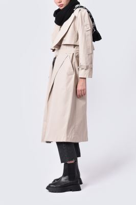 بارانی (ترنچ کت) ساده زنانه